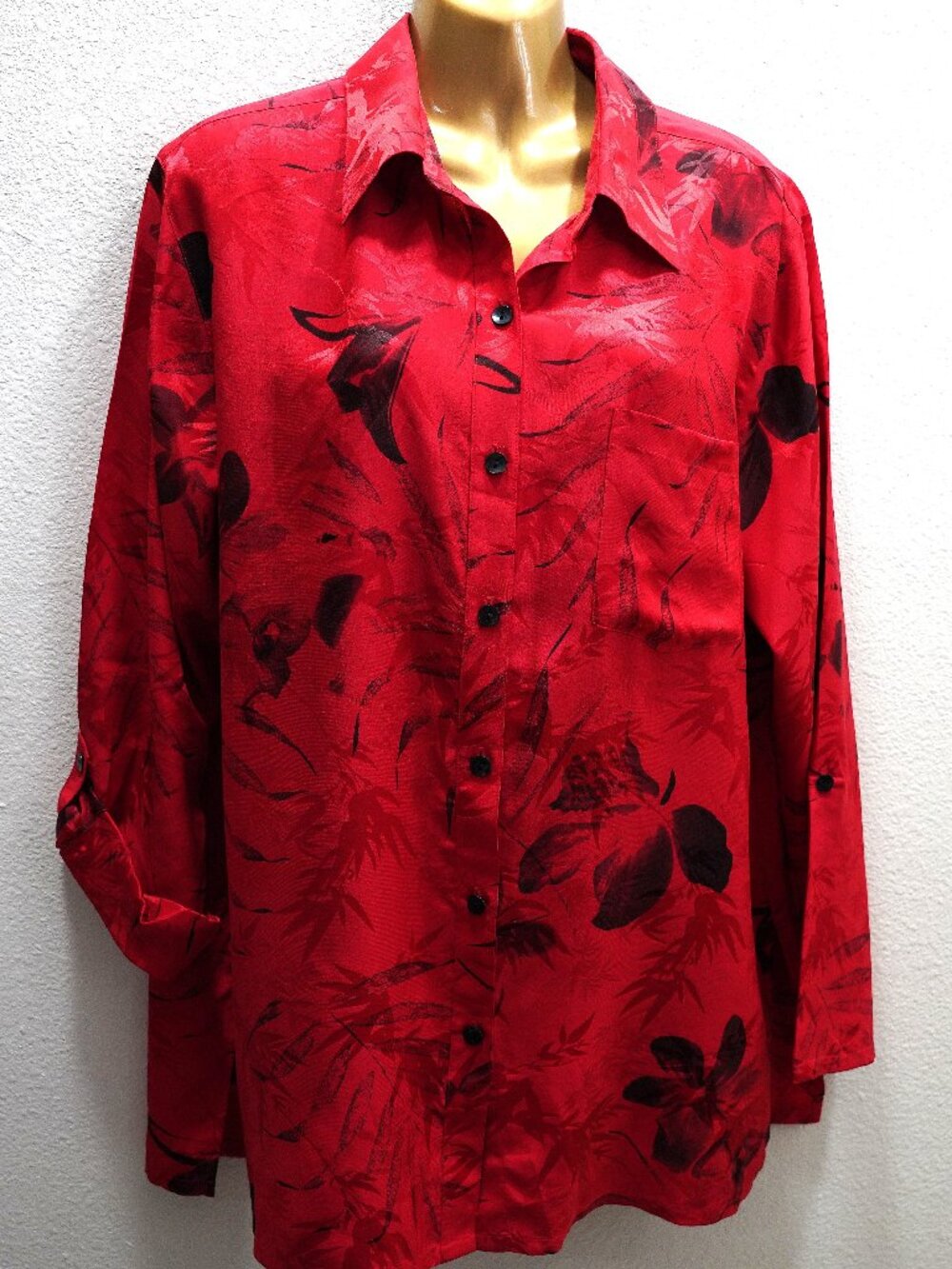 Chico's Design Silk Floral Tunic Blouse size 2